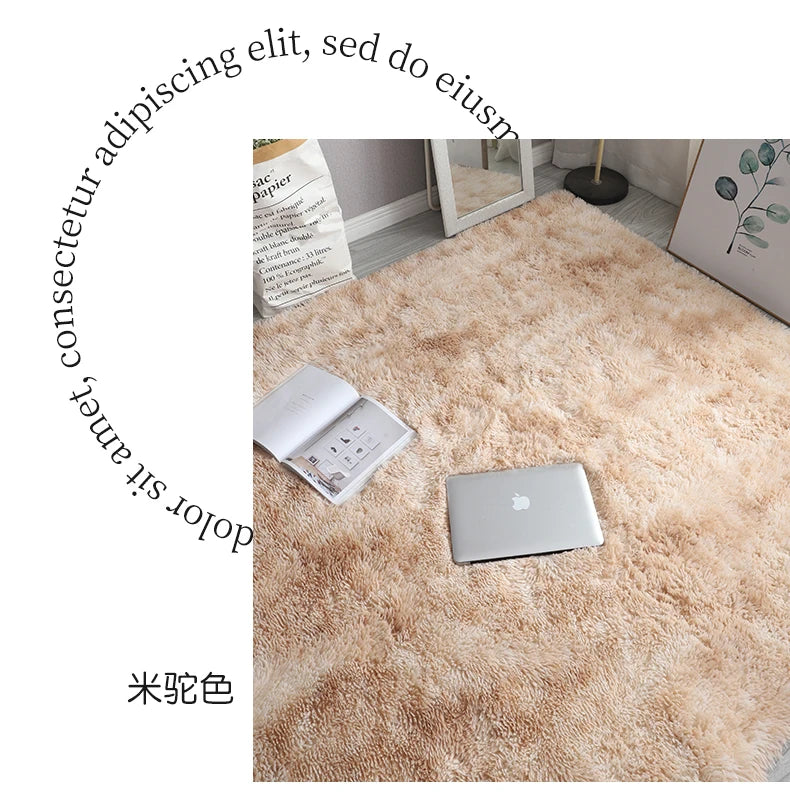 Plush Area Rug Bedroom Carpet Super Soft Foot Bedside