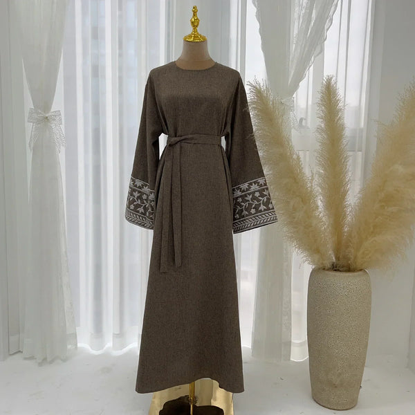 Turkish Solid Muslim Dresses