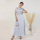 Fashion Silky Inside dress Muslim Dresses Sleeveless