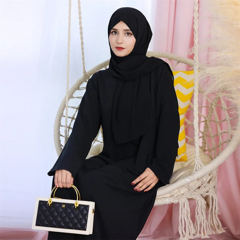 Abaya Muslim Kaftan with Pockets for Women
