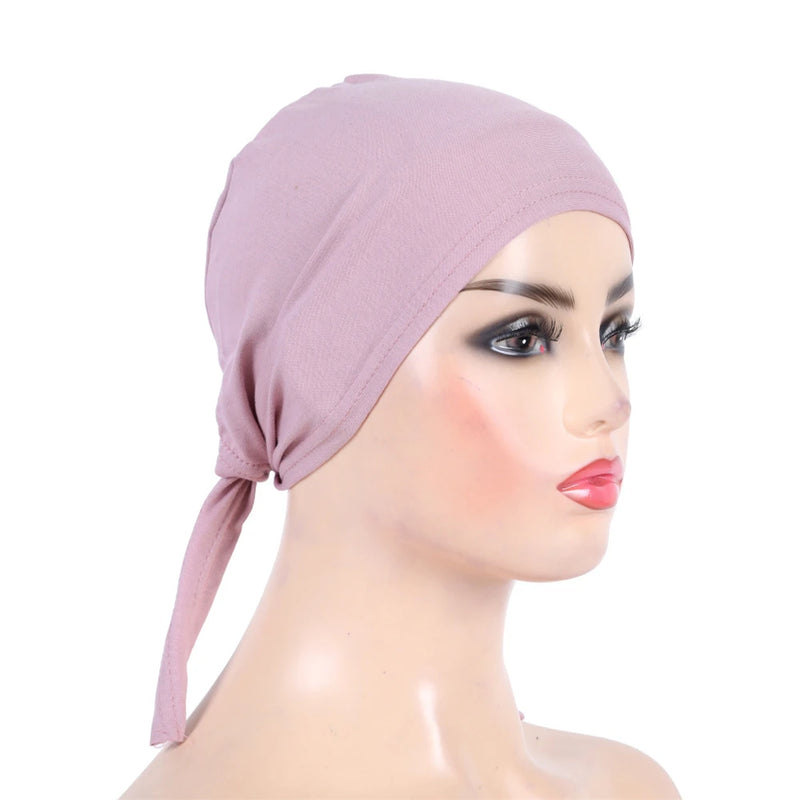 Under scarf Turban Tube Bone Bonnet Muslim Hijab Hat