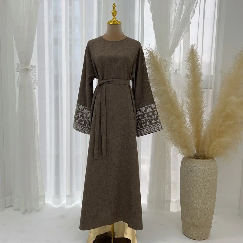Turkish Solid Muslim Dresses