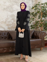 Dubai Women Muslim Abaya Beaded Maxi Dress Turkey Kaftan Modest Eid Ramadan Robe Musulmane Arab Caftan Islamic Clothing Vestido