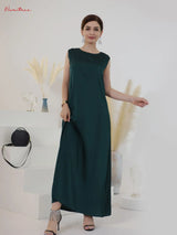 Fashion Silky Inside dress Muslim Dresses Sleeveless