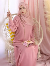Abaya Muslim Kaftan with Pockets for Women