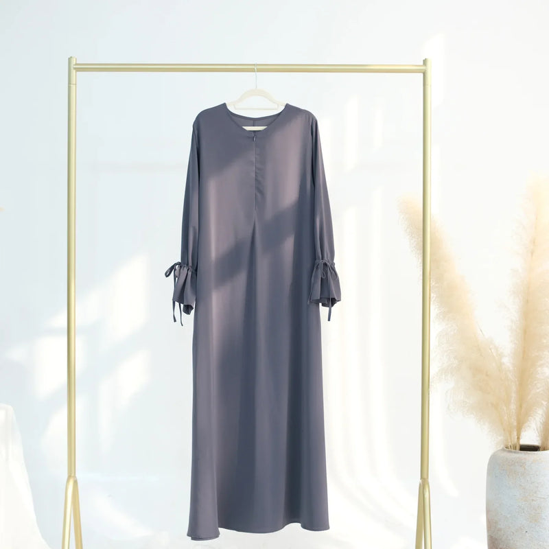 2025 Ramadan Arabic Muslim Woman Modest Dress Elegant Dubai Plain Abaya Islamic Church Clothing Fashion Loose Turkey Solid Robe