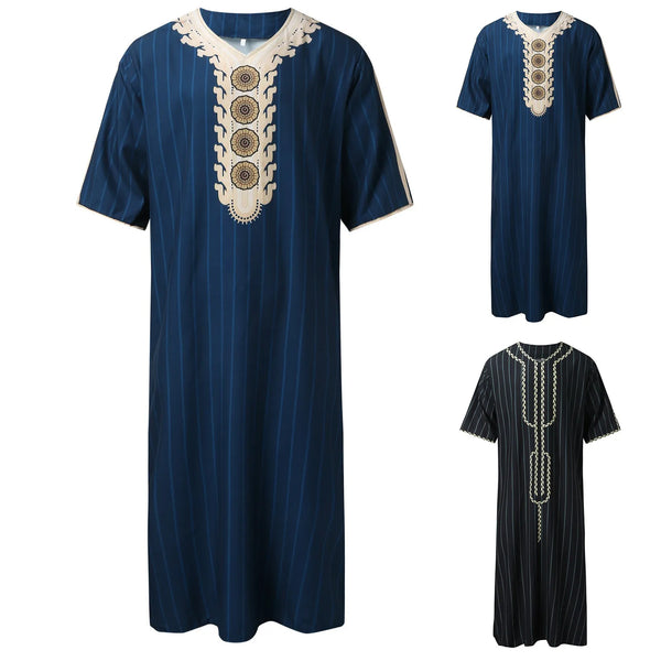 Muslim Men Clothing Galabia Islam Thobe Oman Robes Pocket