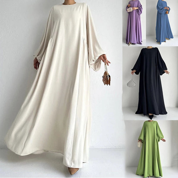 Abaya Ramadan Solid Bishop Sleeve Kebaya