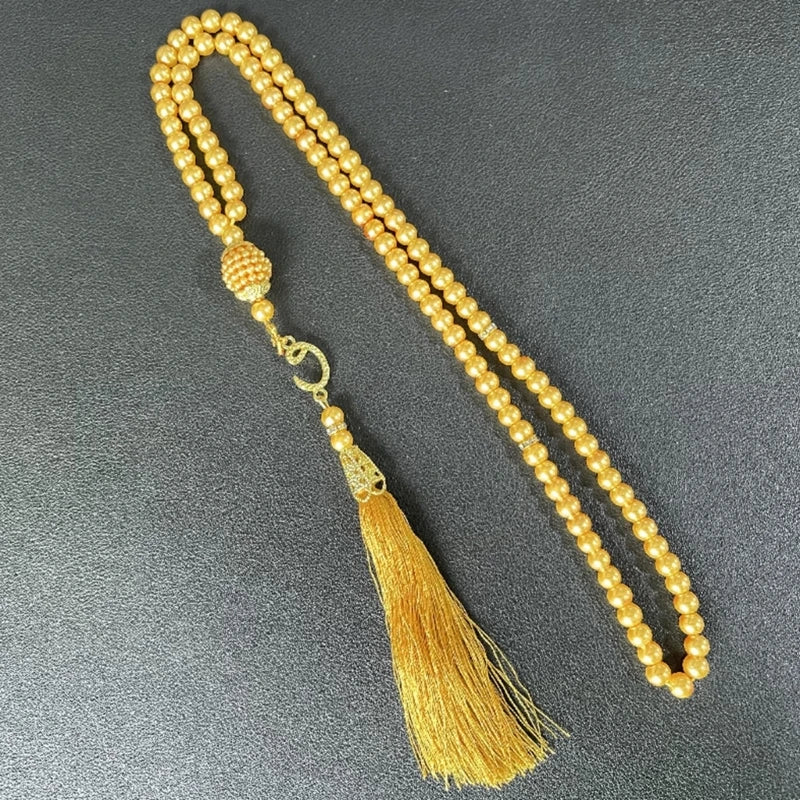 6MM Tasbih Muslim Prayer Beads Islamic 99 Beads Pearls Charm Bracelet K3ND