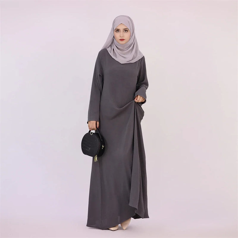 Abaya Muslim Kaftan with Pockets for Women