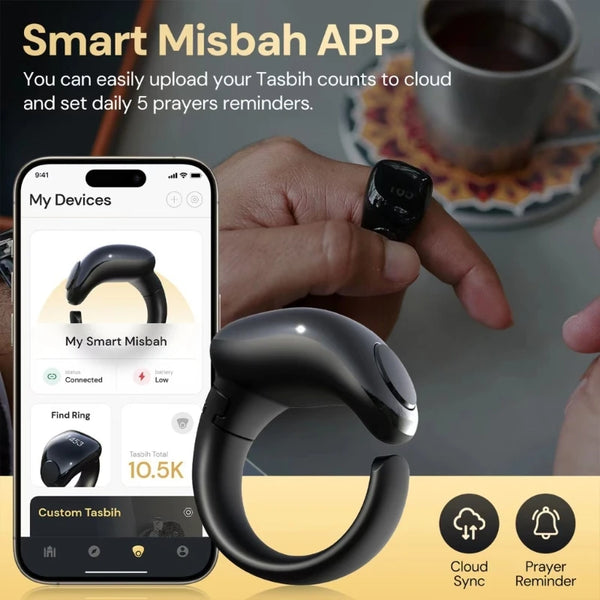 Tasbih Zikr Rings Tasbih Counter Rings Tasbeeh Counter APP Support Waterproof 4 Digit Finger Counter
