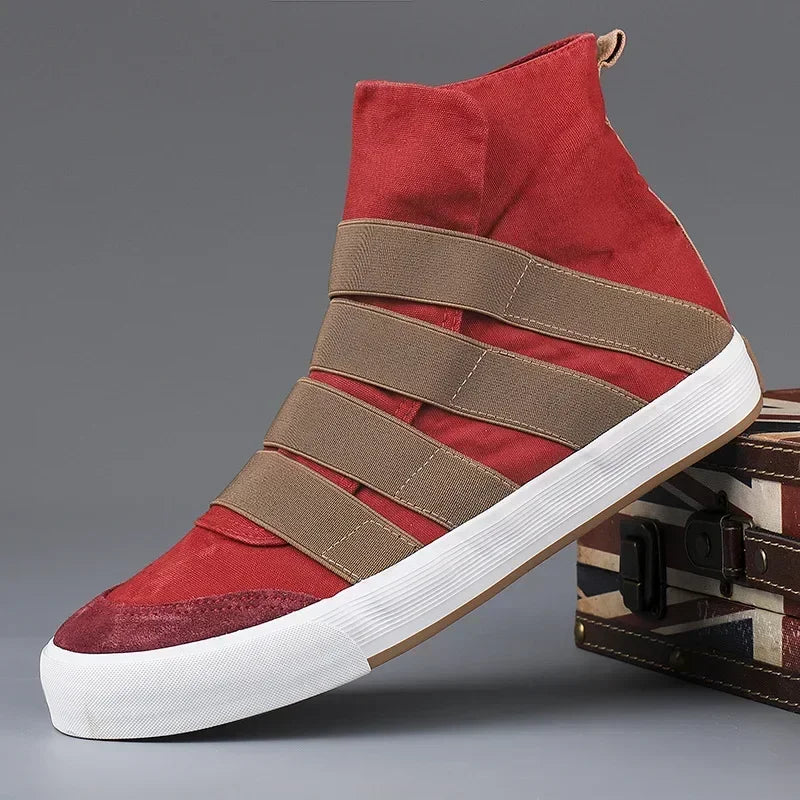 Men's Shoes  New Korean Version High-top Shoes Slip-on Canvas Shoes Men's Casual Sports  Breathable 2024