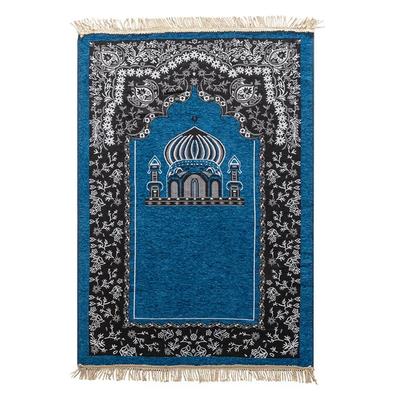 Women Men Muslim Prayer Rug Worship Kneel Printed Floor