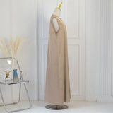 Fashion Silky Inside dress Muslim Dresses Sleeveless