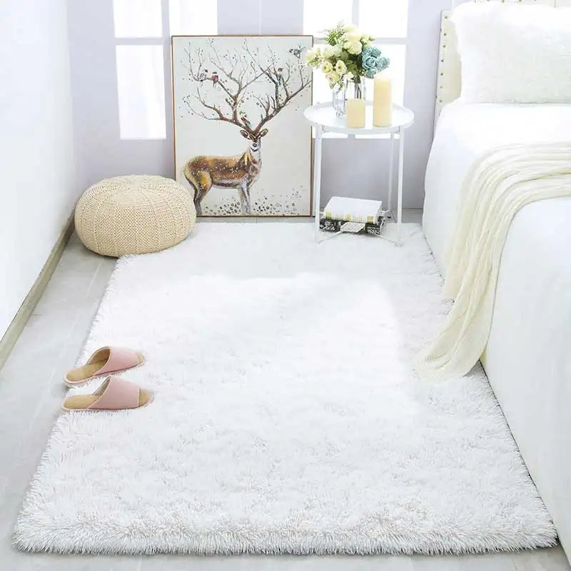 Plush Area Rug Bedroom Carpet Super Soft Foot Bedside
