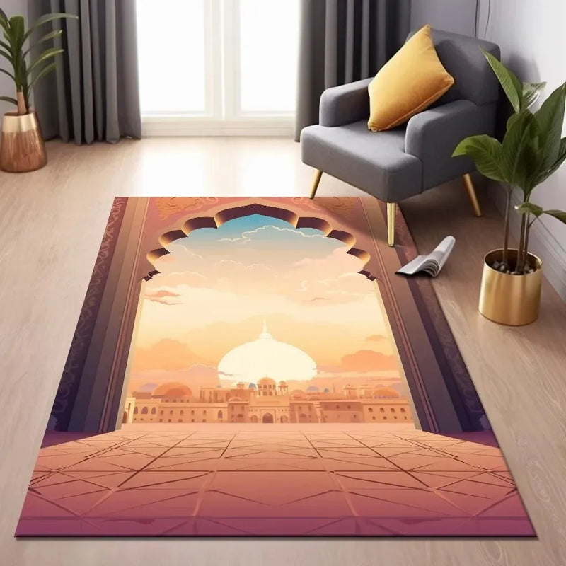 Muslim Ramadan Comfortable Prayer Rugs Skin-friendly