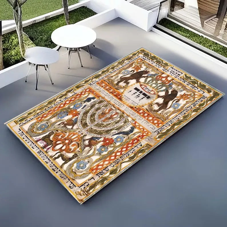 Hebrew Prayer Rugs and Carpets Area Floor Mats