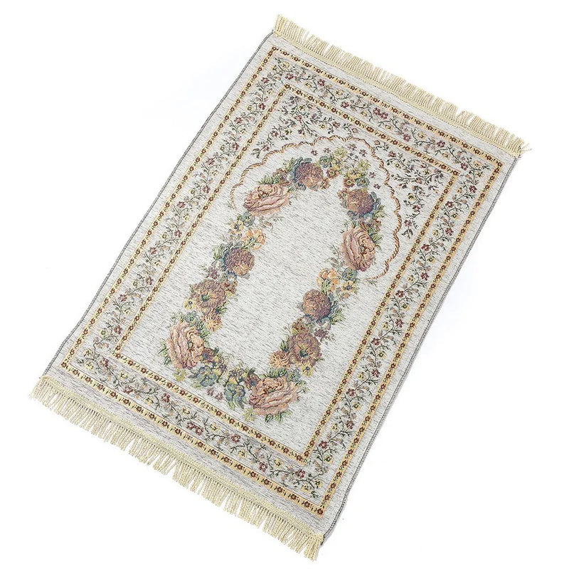 Muslim Worship Mat Prayer Rugs Chenille Cotton Islamic