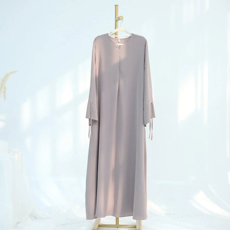 2025 Ramadan Arabic Muslim Woman Modest Dress Elegant Dubai Plain Abaya Islamic Church Clothing Fashion Loose Turkey Solid Robe