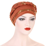 Women Fashion Braid Hijabs Muslim Turban Elegant