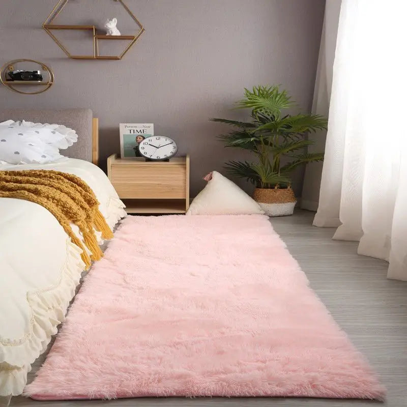 Plush Area Rug Bedroom Carpet Super Soft Foot Bedside