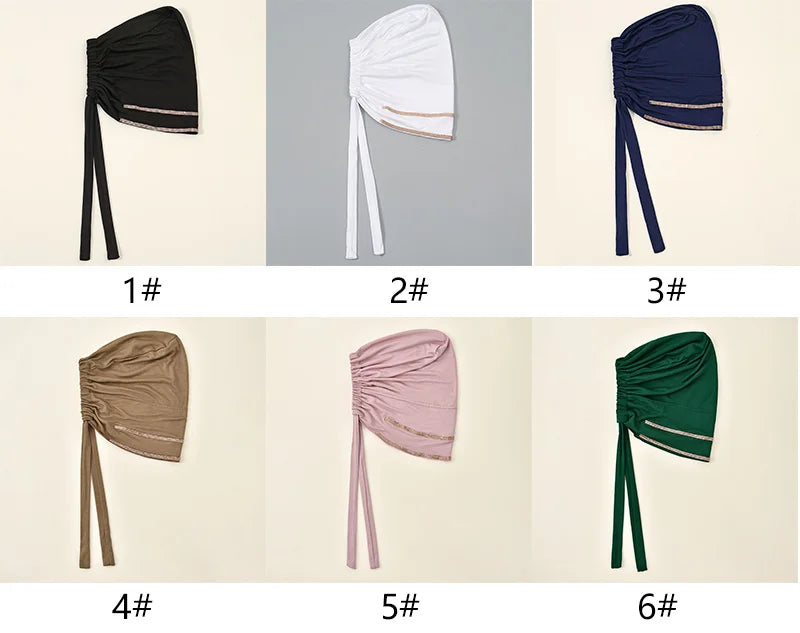 Double Row Rhinestone Hijabs