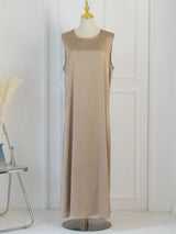 Fashion Silky Inside dress Muslim Dresses Sleeveless