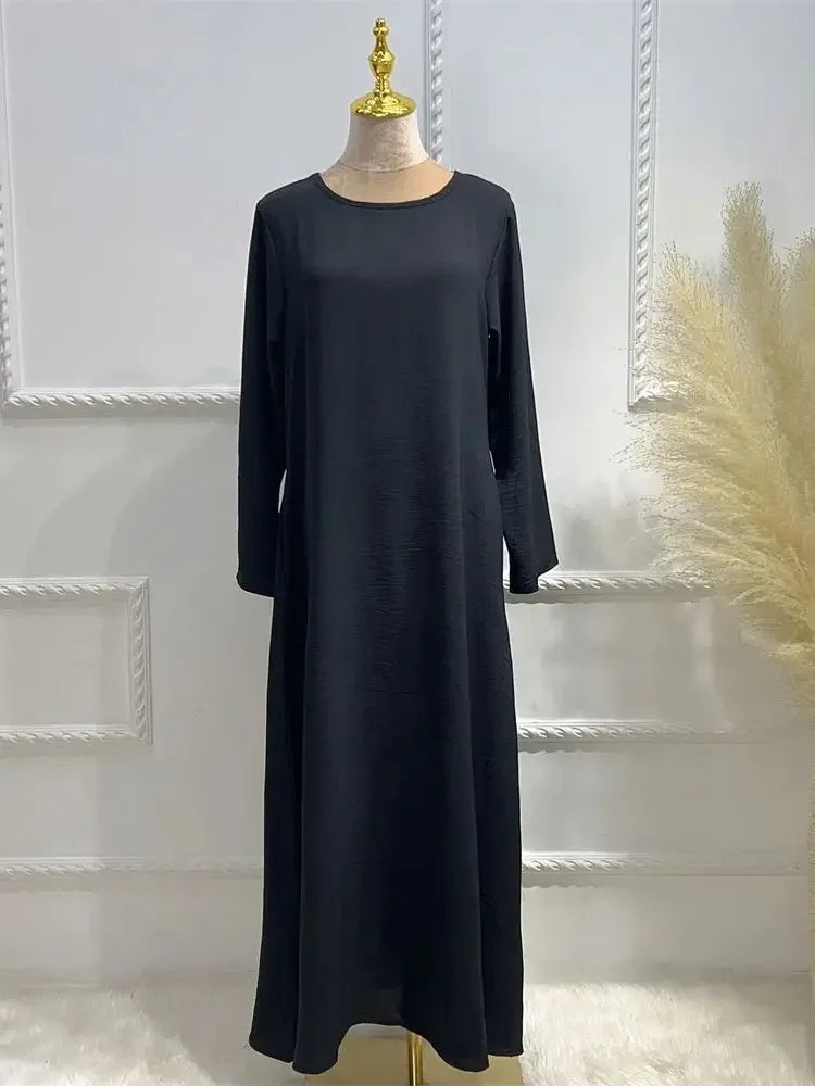 Abaya Muslim Kaftan with Pockets for Women