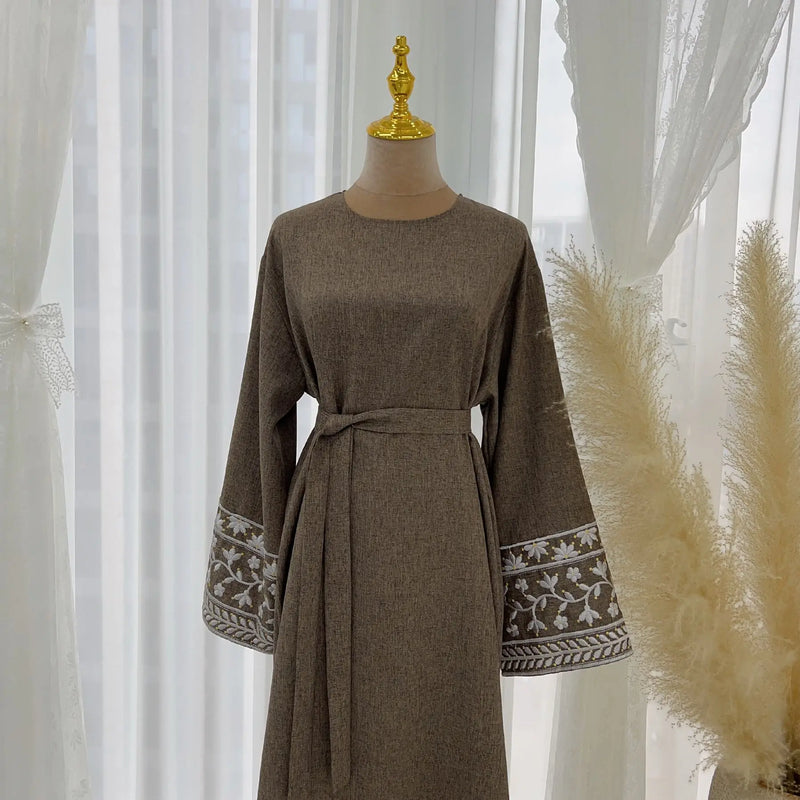 Turkish Solid Muslim Dresses