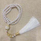 6MM Tasbih Muslim Prayer Beads Islamic 99 Beads Pearls Charm Bracelet K3ND
