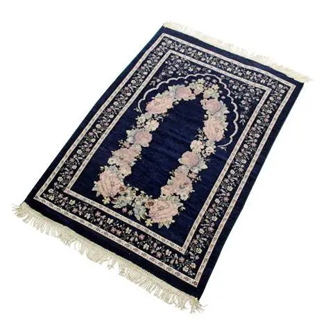Muslim Worship Mat Prayer Rugs Chenille Cotton Islamic