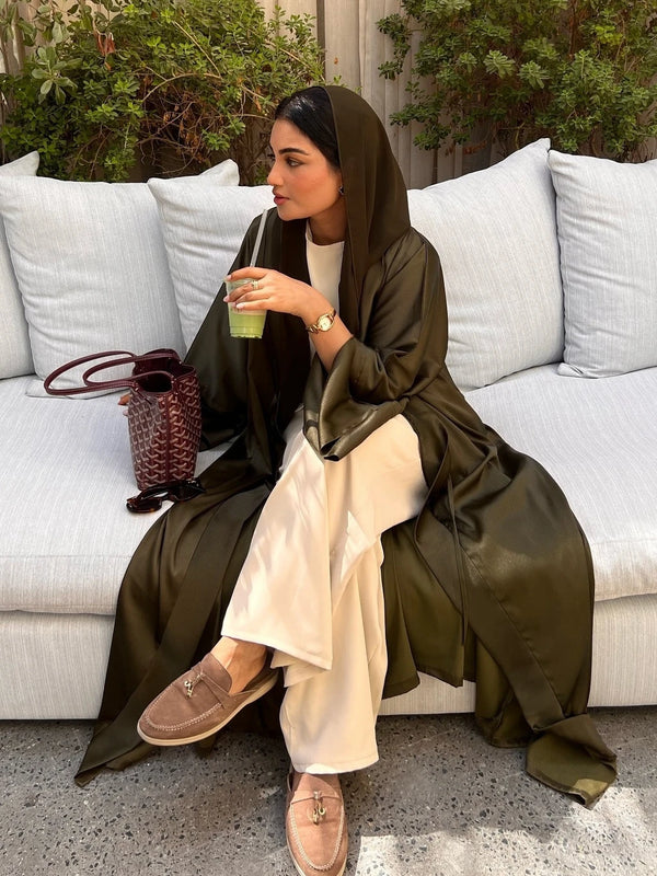 Eid Muslim Abaya for Women Cardigan Robe Jalabiya
