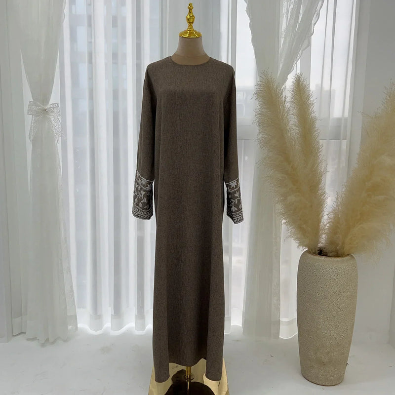 Turkish Solid Muslim Dresses