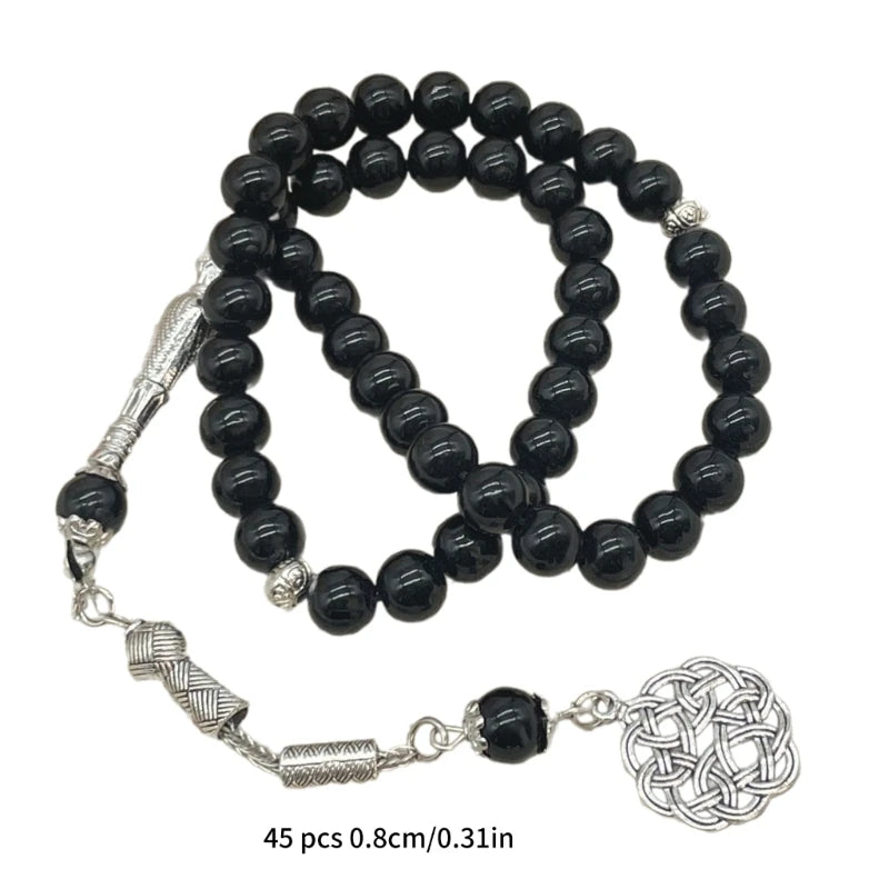 Stylish Prayer Beads Bracelet 45 Beads Rosary Tasbih Wristchain Eid Gift