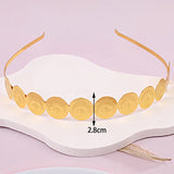 Arabic Coin Head Piece for Wedding Gold Plated Hair Clip Ethnic Diademas Para El Pelo Mujer Middle East  Fashion Metal Hairwear