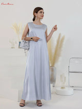 Fashion Silky Inside dress Muslim Dresses Sleeveless