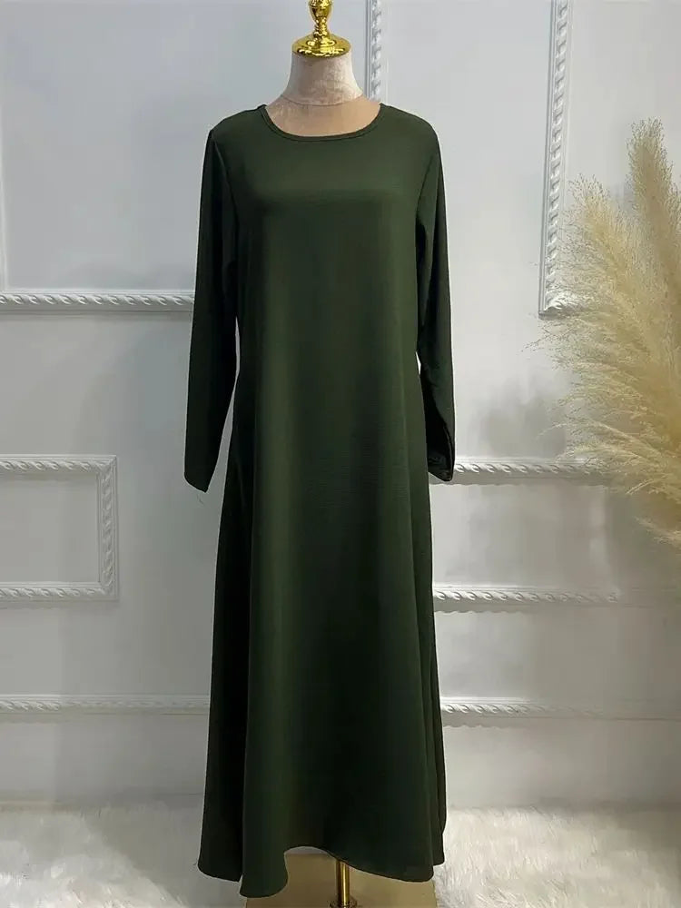 Abaya Muslim Kaftan with Pockets for Women