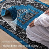 Women Men Muslim Prayer Rug Worship Kneel Printed Floor