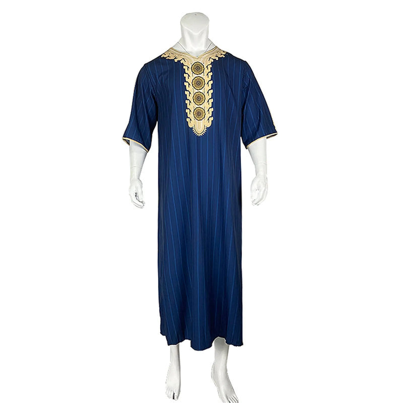 Muslim Men Clothing Galabia Islam Thobe Oman Robes Pocket