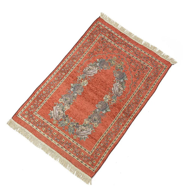 Muslim Worship Mat Prayer Rugs Chenille Cotton Islamic