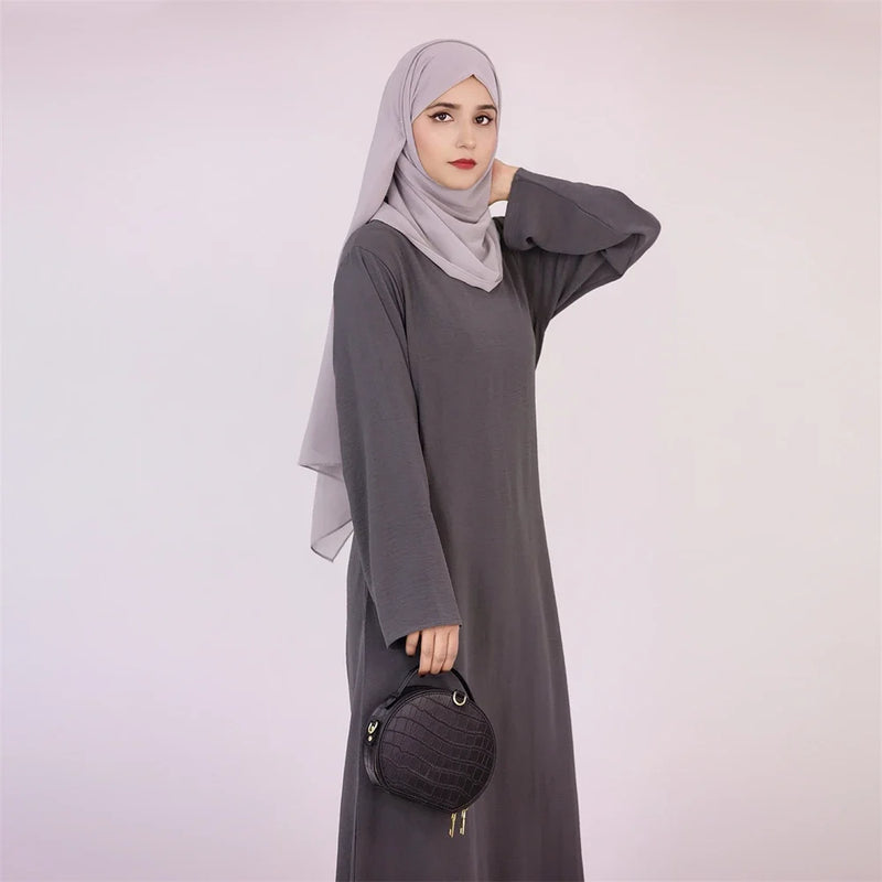 Abaya Muslim Kaftan with Pockets for Women