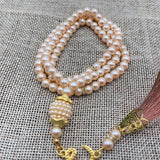 6MM Tasbih Muslim Prayer Beads Islamic 99 Beads Pearls Charm Bracelet K3ND