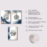 3pcs Islamic Wall Art Pictures Arabic Calligraphy