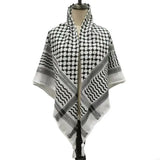 Y3NE Fringed Arab Scarf Shemagh Head Wrap Arabian Desert Headscarf Ethnic Headwear