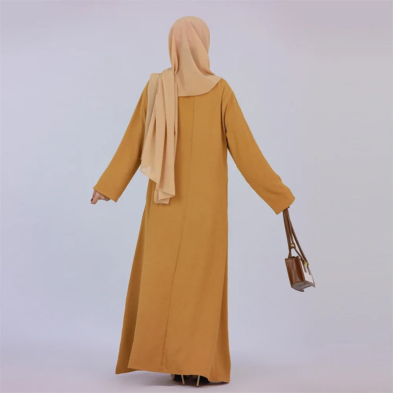 Abaya Muslim Kaftan with Pockets for Women