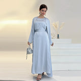 Fashion Silky Inside dress Muslim Dresses Sleeveless