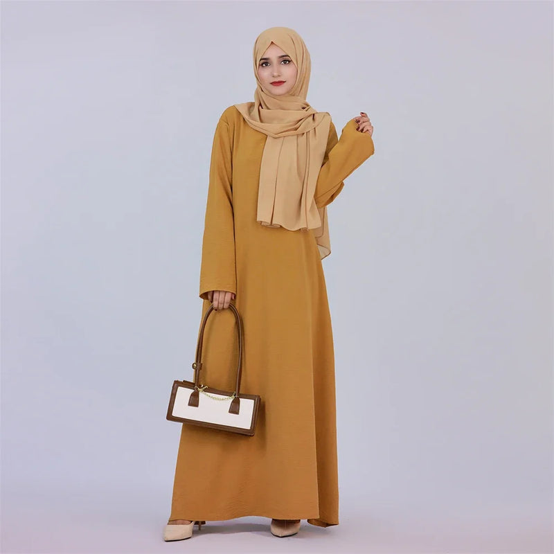 Abaya Muslim Kaftan with Pockets for Women
