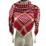 Y3NE Fringed Arab Scarf Shemagh Head Wrap Arabian Desert Headscarf Ethnic Headwear