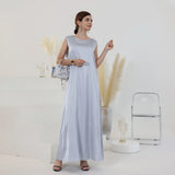 Fashion Silky Inside dress Muslim Dresses Sleeveless