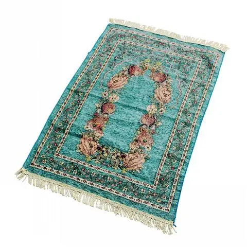 Muslim Worship Mat Prayer Rugs Chenille Cotton Islamic